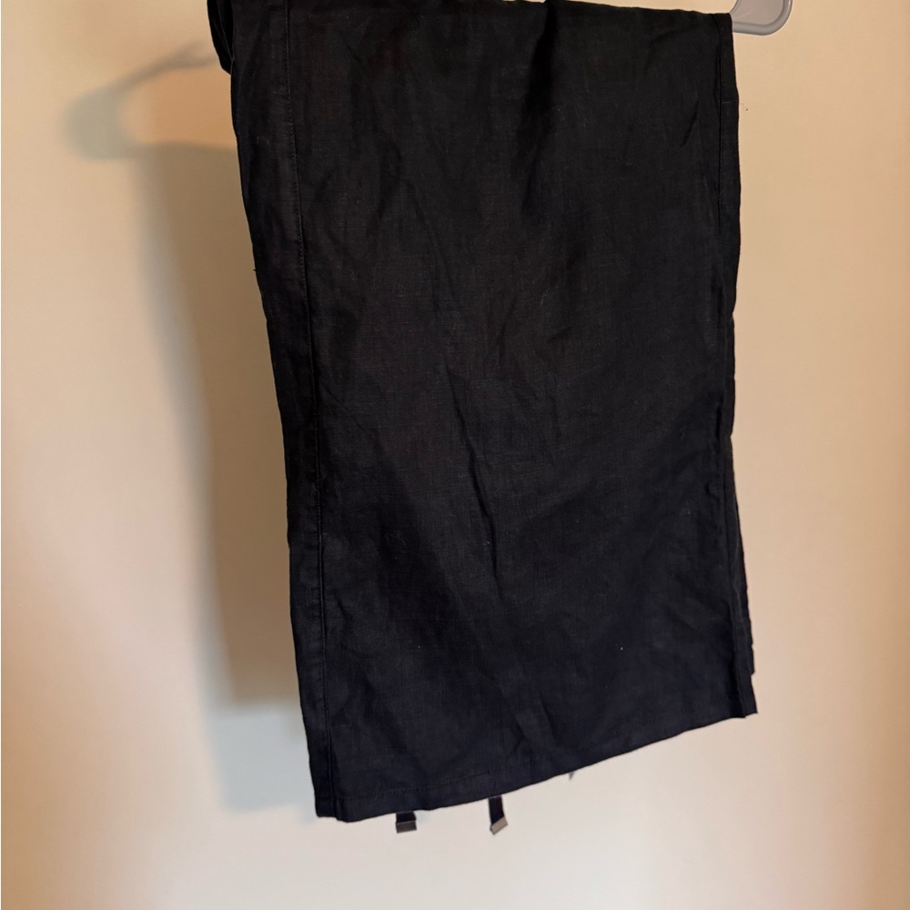 Halston Heritage Black Wide-Leg Chinos - Picture 3 of 5